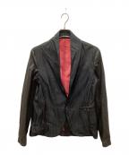 CATORCEカトルセ）の古着「袖切替テーラードジャケット」｜ブラック