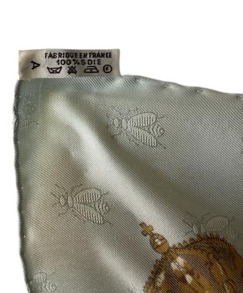 HERMES（エルメス）HERMES (エルメス) シルクスカーフ イエロー×スカイブルーの古着・服飾アイテム