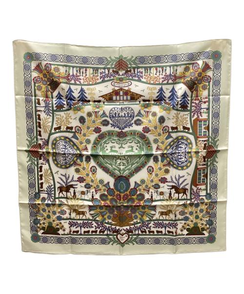 HERMES（エルメス）HERMES (エルメス) シルクスカーフ 黄緑の古着・服飾アイテム