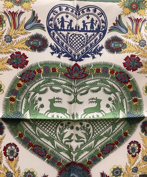 HERMES（エルメス）HERMES (エルメス) シルクスカーフ 黄緑の古着・服飾アイテム