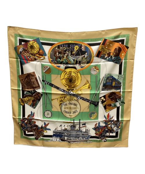 HERMES（エルメス）HERMES (エルメス) シルクスカーフ ベージュの古着・服飾アイテム