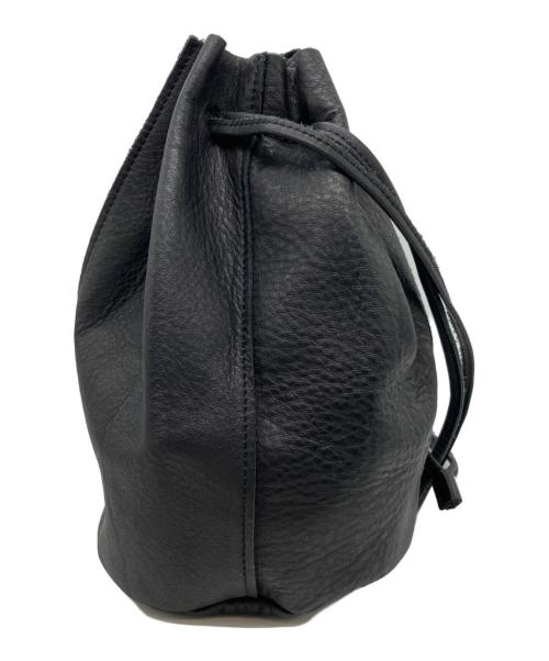confect（コンフェクト）CONFECT (コンフェクト) バレンシアレザー巾着バッグ ブラックの古着・服飾アイテム