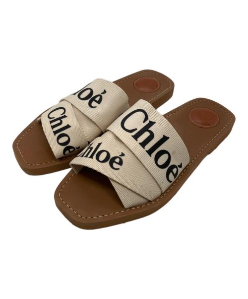 Chloe（クロエ）Chloe (クロエ) woodyフラットミュール ブラウン サイズ:38の古着・服飾アイテム