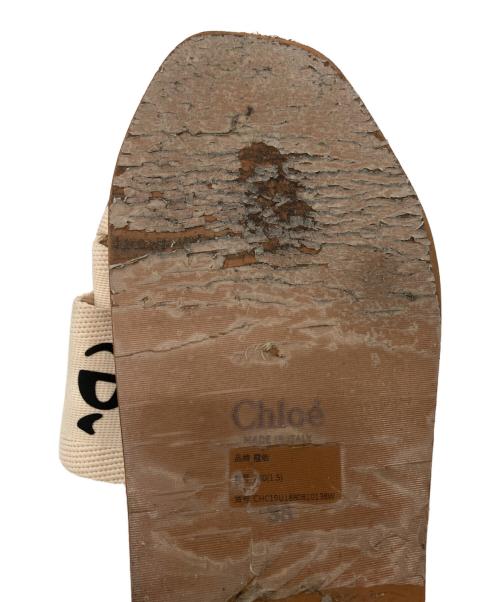 Chloe（クロエ）Chloe (クロエ) woodyフラットミュール ブラウン サイズ:38の古着・服飾アイテム