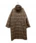TAUPE（トープ）の古着「W Breasted Check Stand Up Coat」｜ブラウン