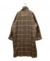 TAUPE (トープ) W Breasted Check Stand Up Coat ブラウン サイズ:3：10000円