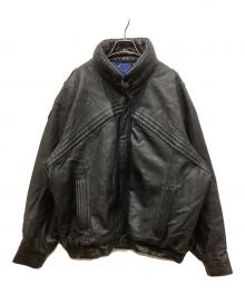St Michael（セントミカエル）の古着「レザーボンバージャケット」｜ブラック