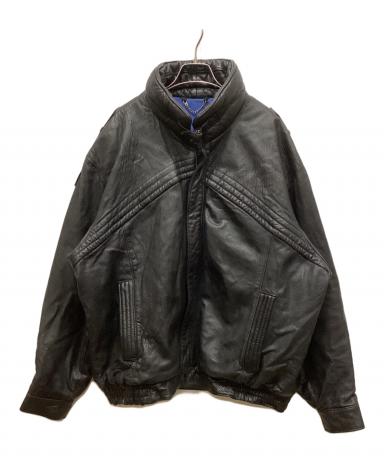 PORT AUTHORITY スエードレザー ボンバージャケット ブラック(メンズ XL)中古 古着 Y5255 中古・古着通販】St Michael (セントミカエル) レザーボンバー