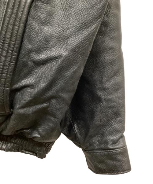 St Michael（セントミカエル）St Michael (セントミカエル) レザーボンバージャケット ブラック サイズ:XLの古着・服飾アイテム