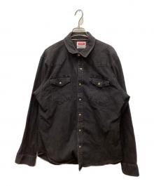 Wrangler（ラングラー）の古着「デニムウエスタンシャツ」｜ブラック
