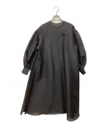 DOMELLE（ドメル）の古着「ORGANDIE DRESS / シアーワンピース」｜ブラック