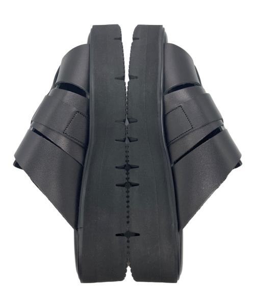 toshinosuke takegahara（トシノスケ タケガハラ）toshinosuke takegahara (トシノスケ タケガハラ) ストラップサンダル ブラック サイズ:採寸参照の古着・服飾アイテム