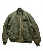 Schott×stussyショット×ステューシー）の古着「フライトジャケット」｜カーキ