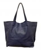 RENレン）の古着「レザートートバッグ」｜ネイビー