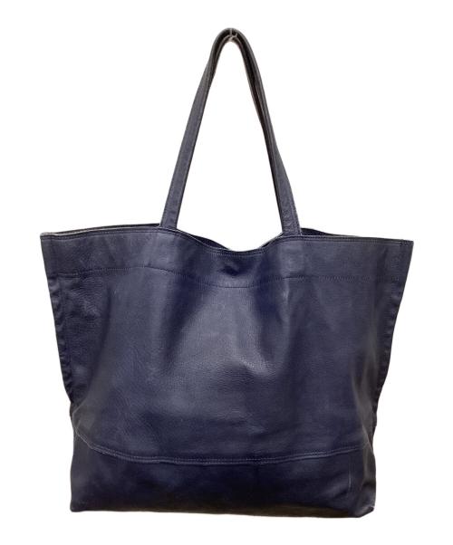 REN（レン）REN (レン) レザートートバッグ ネイビーの古着・服飾アイテム