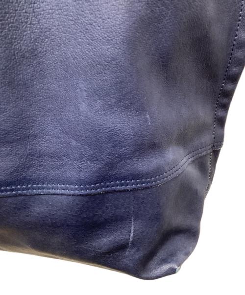 REN（レン）REN (レン) レザートートバッグ ネイビーの古着・服飾アイテム