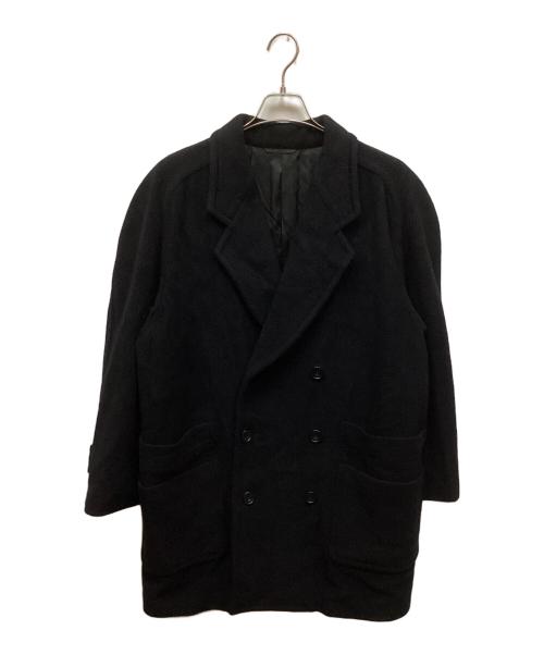 Christian Dior MONSIEUR（クリスチャンディオールムッシュ）Christian Dior MONSIEUR (クリスチャンディオールムッシュ) アンゴラブレンドダブルコート ブラック サイズ:Mの古着・服飾アイテム