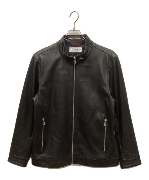 Capri（カプリ）Capri (カプリ) ラムレザーシングルライダースジャケット ブラック サイズ:48の古着・服飾アイテム