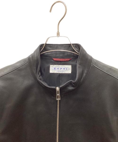 Capri（カプリ）Capri (カプリ) ラムレザーシングルライダースジャケット ブラック サイズ:48の古着・服飾アイテム