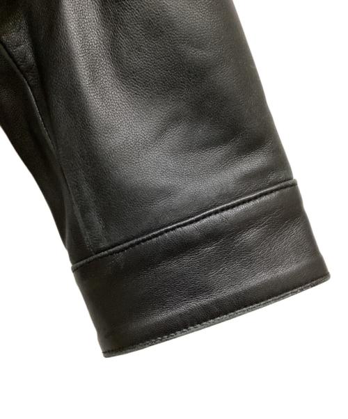 Capri（カプリ）Capri (カプリ) ラムレザーシングルライダースジャケット ブラック サイズ:48の古着・服飾アイテム