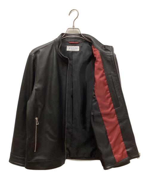 Capri（カプリ）Capri (カプリ) ラムレザーシングルライダースジャケット ブラック サイズ:48の古着・服飾アイテム