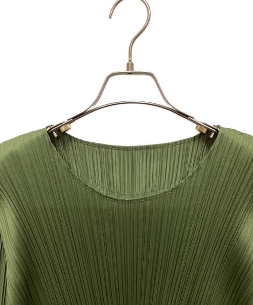 PLEATS PLEASE（プリーツプリーズ）PLEATS PLEASE (プリーツプリーズ) プリーツカットソー グリーン サイズ:3の古着・服飾アイテム