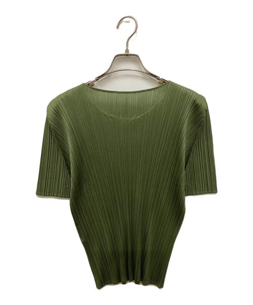 PLEATS PLEASE（プリーツプリーズ）PLEATS PLEASE (プリーツプリーズ) プリーツカットソー グリーン サイズ:3の古着・服飾アイテム