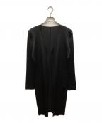 PLEATS PLEASEプリーツプリーズ）の古着「ロングプリーツカーディガン」｜ブラック