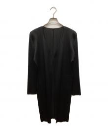 PLEATS PLEASE（プリーツプリーズ）の古着「ロングプリーツカーディガン」｜ブラック