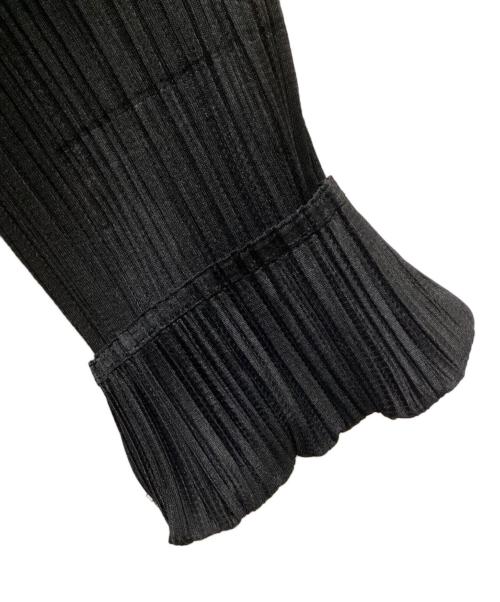 PLEATS PLEASE（プリーツプリーズ）PLEATS PLEASE (プリーツプリーズ) ロングプリーツカーディガン ブラック サイズ:3の古着・服飾アイテム