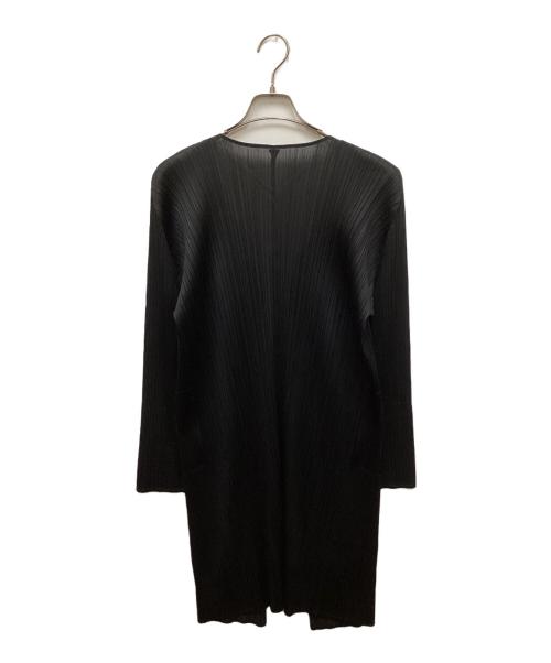 PLEATS PLEASE（プリーツプリーズ）PLEATS PLEASE (プリーツプリーズ) ロングプリーツカーディガン ブラック サイズ:3の古着・服飾アイテム
