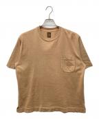 BATONERバトナ―）の古着「クルーポケットTシャツ」｜ブラウン