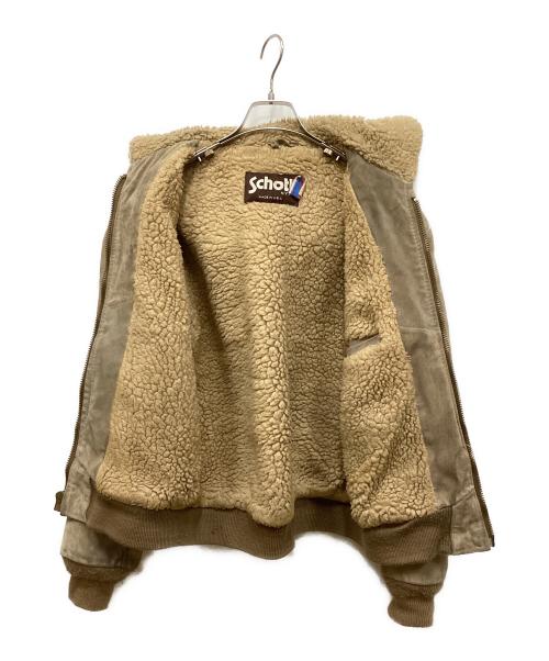 Schott（ショット）Schott (ショット) 80'sスウェードフーディージャケット ブラウン サイズ:40の古着・服飾アイテム