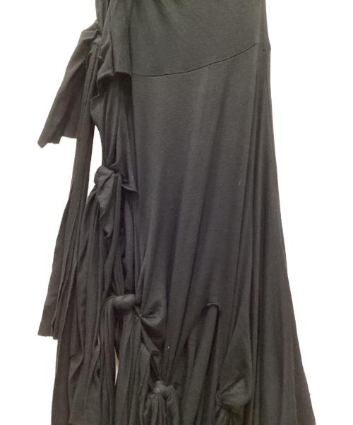 VAQUERA（ヴァケラ）vaquera (ヴァケラ) アシンメトリーリボンワンショルダーワンピース ブラック サイズ:Mの古着・服飾アイテム