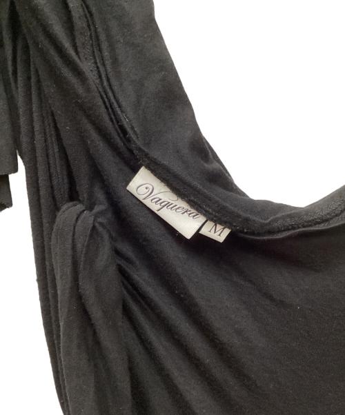 VAQUERA（ヴァケラ）vaquera (ヴァケラ) アシンメトリーリボンワンショルダーワンピース ブラック サイズ:Mの古着・服飾アイテム