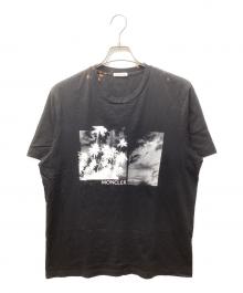 MONCLER（モンクレール）の古着「プリント半袖Tシャツ」｜ブラック