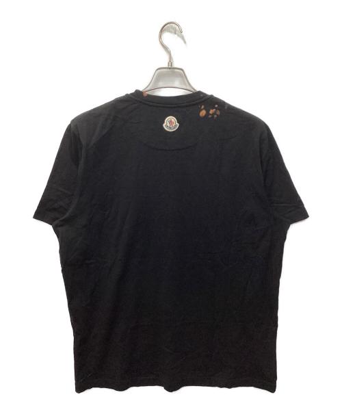 MONCLER（モンクレール）MONCLER (モンクレール) プリント半袖Tシャツ ブラック サイズ:Lの古着・服飾アイテム