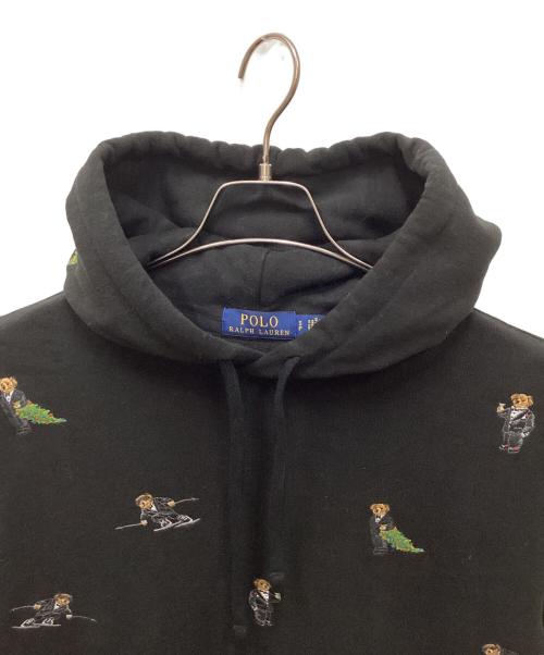 POLO RALPH LAUREN（ポロ・ラルフローレン）POLO RALPH LAUREN (ポロ・ラルフローレン) ポロベア刺繍フーディー ブラック サイズ:Sの古着・服飾アイテム