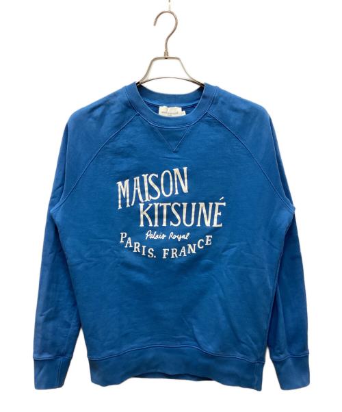 maison kitsune（メゾンキツネ）MAISON KITSUNE (メゾンキツネ) パレロワイヤルスウェットシャツ ブルー サイズ:Mの古着・服飾アイテム