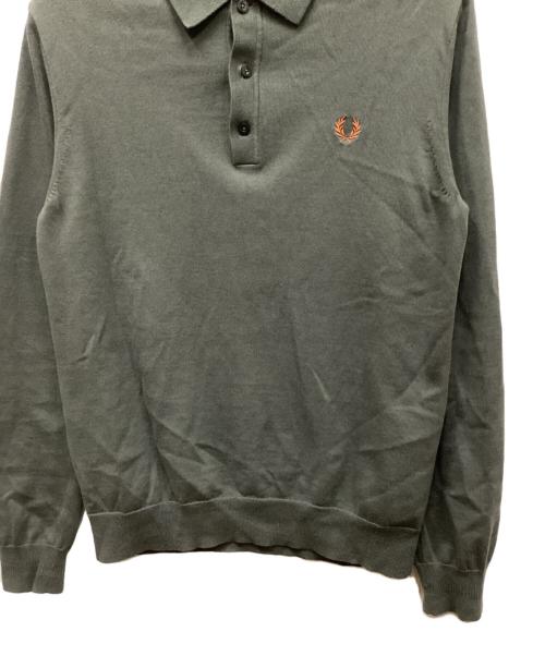 FRED PERRY（フレッドペリー）FRED PERRY (フレッドペリー) ニットポロシャツ カーキ サイズ:Mの古着・服飾アイテム