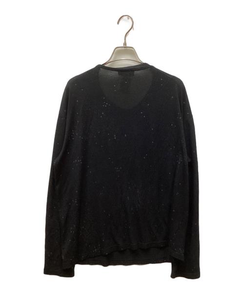 VERSACE CLASSIC（ヴェルサーチクラシック）VERSACE CLASSIC (ヴェルサーチクラシック) ラメロングスリーブカットソー ブラック サイズ:Mの古着・服飾アイテム