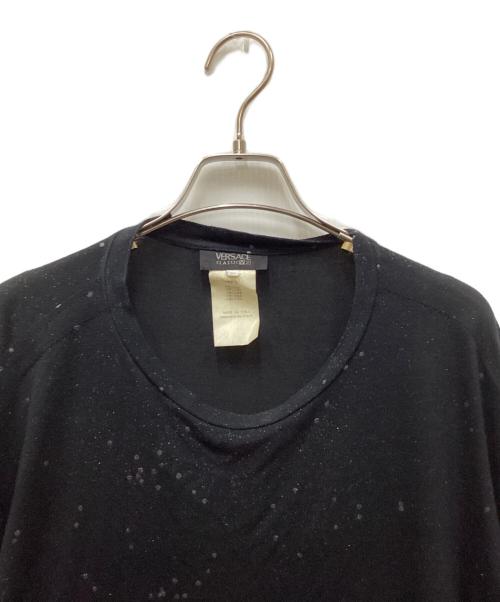 VERSACE CLASSIC（ヴェルサーチクラシック）VERSACE CLASSIC (ヴェルサーチクラシック) ラメロングスリーブカットソー ブラック サイズ:Mの古着・服飾アイテム