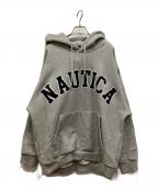 NAUTICAノーティカ）の古着「Arch logo sweat Hoodie」｜グレー