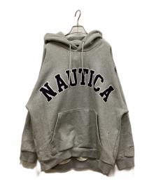 NAUTICA（ノーティカ）の古着「Arch logo sweat Hoodie」｜グレー