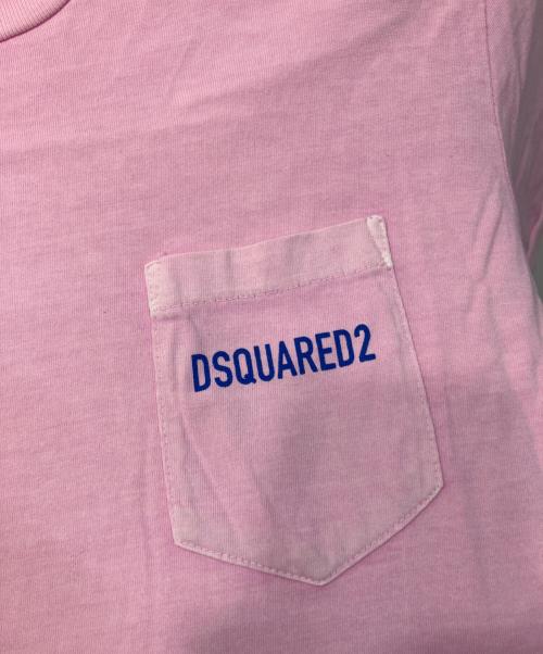 DSQUARED2（ディースクエアード）DSQUARED2 (ディースクエアード) ポケット半袖Tシャツ ピンク サイズ:XSの古着・服飾アイテム