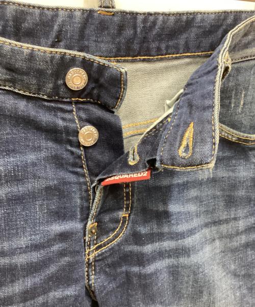 DSQUARED2（ディースクエアード）DSQUARED2 (ディースクエアード) ダメージ加工デニムパンツ インディゴ サイズ:46の古着・服飾アイテム