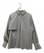 RIM.ARKリムアーク）の古着「Design sleeve SH」｜スカイブルー