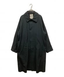 MARKAWARE（マーカウェア）の古着「ORGANIC WOOL SURVIVAL CLOTH RAGLAN SLEEVES MINIMALIST COAT」｜グリーン