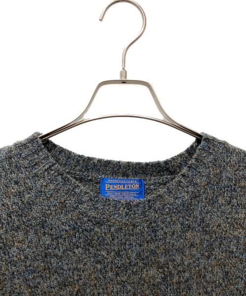 PENDLETON（ペンドルトン）PENDLETON (ペンドルトン) クルーネックニット ブルー サイズ:Lの古着・服飾アイテム
