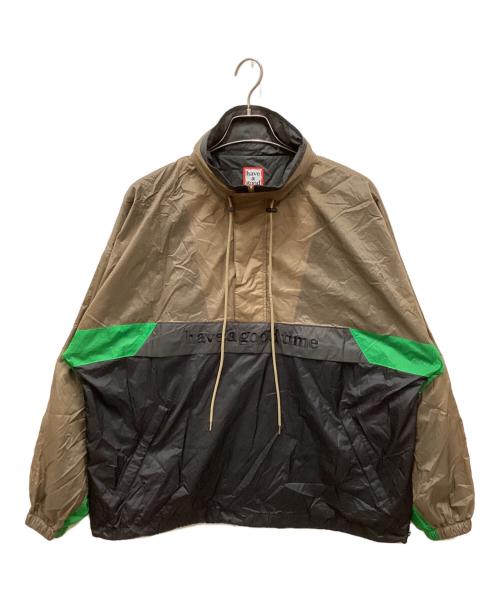 have a good time（ハブアグッドタイム）have a good time (ハブアグッドタイム) アノラックパーカー ブラック×ブラウン サイズ:Lの古着・服飾アイテム